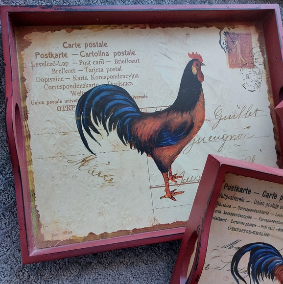 Rooster Serving Trays - Picture 6 of 10